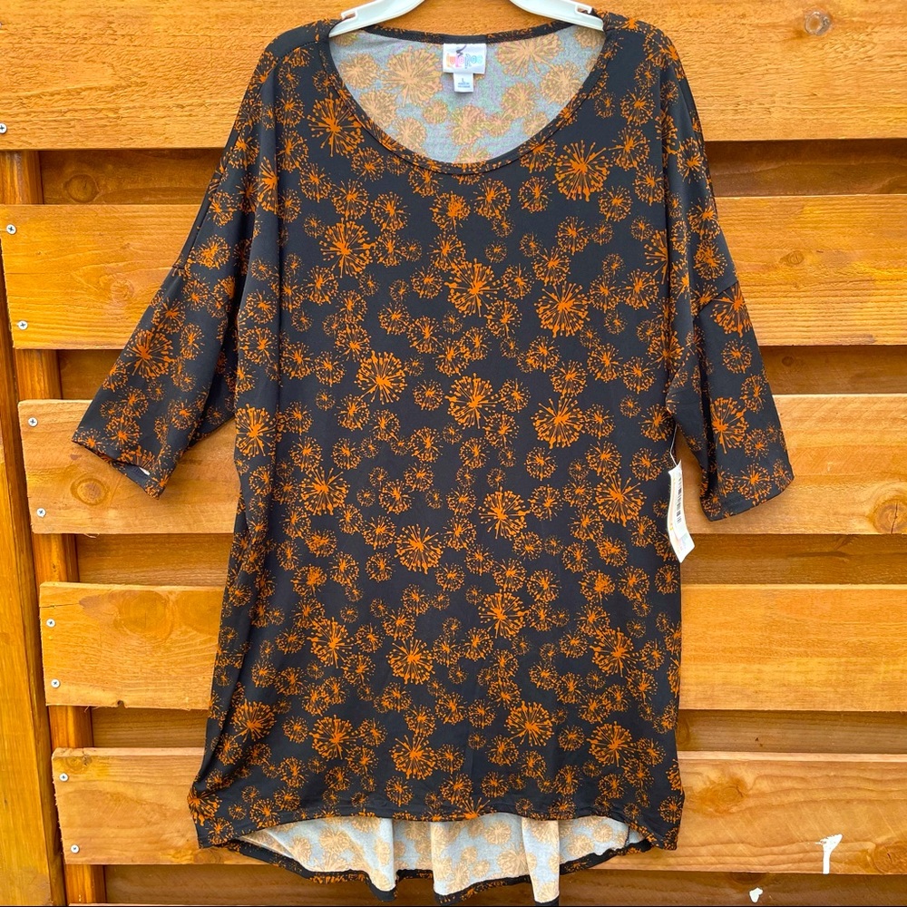 NWT Lularoe Black and Orange Top/Bloue
